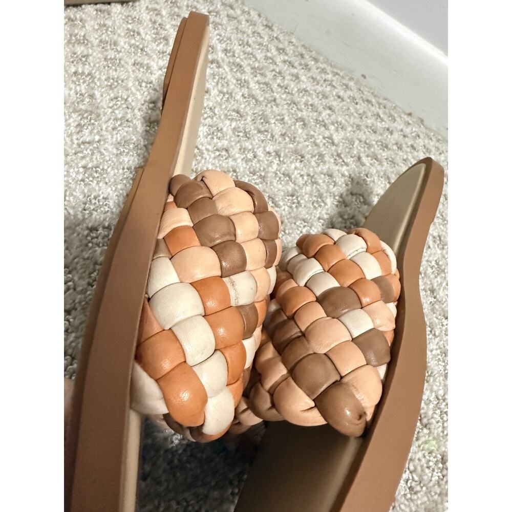 Madewell Women's Nora Puffy Woven Slide Multi-Mulled Cider Size 8 Flats - Picture 2 of 7